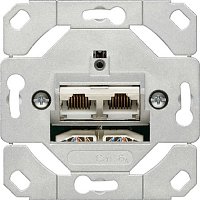 Розетка компьютерная без накладки без рамки Gira System55 2-м. RJ45 6e